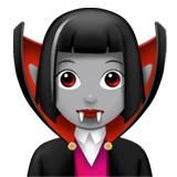 Apple design of the woman vampire: medium-light skin tone emoji verson:ios 16.4
