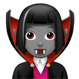 Apple design of the woman vampire: medium skin tone emoji verson:ios 16.4