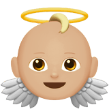 Apple design of the baby angel: medium-light skin tone emoji verson:ios 16.4