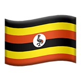 Apple design of the flag: Uganda emoji verson:ios 16.4