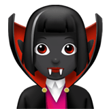 Apple design of the woman vampire: dark skin tone emoji verson:ios 16.4