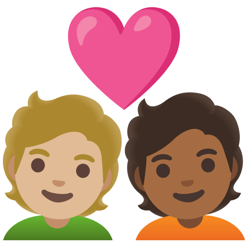 Google design of the couple with heart: person person medium-light skin tone medium-dark skin tone emoji verson:Noto Color Emoji 15.0
