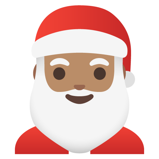 Google design of the Santa Claus: medium skin tone emoji verson:Noto Color Emoji 15.0