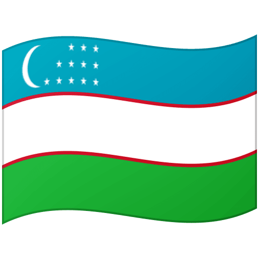 Google design of the flag: Uzbekistan emoji verson:Noto Color Emoji 15.0