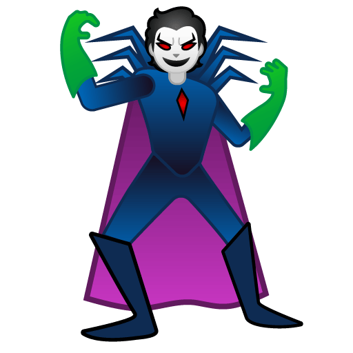 Google design of the supervillain emoji verson:Noto Color Emoji 15.0