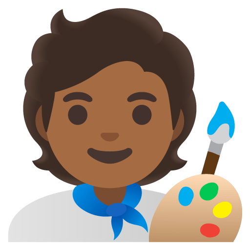Google design of the artist: medium-dark skin tone emoji verson:Noto Color Emoji 15.0