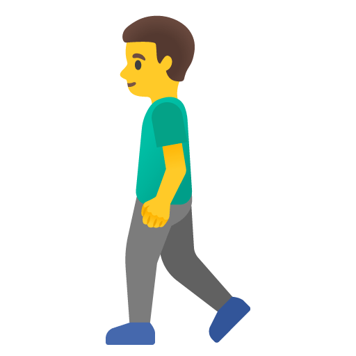 Google Google design of the man walking emoji verson:Noto Color Emoji 15.0