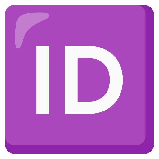 Google design of the ID button emoji verson:Noto Color Emoji 15.0