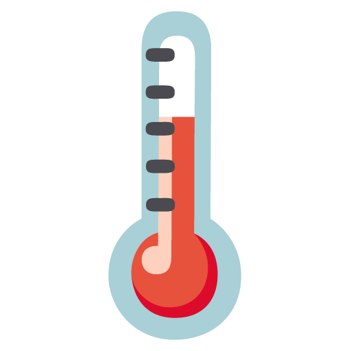 Google design of the thermometer emoji verson:Noto Color Emoji 15.0