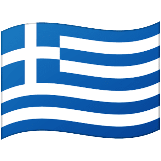 Google design of the flag: Greece emoji verson:Noto Color Emoji 15.0