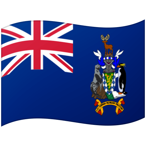 Google design of the flag: South Georgia & South Sandwich Islands emoji verson:Noto Color Emoji 15.0