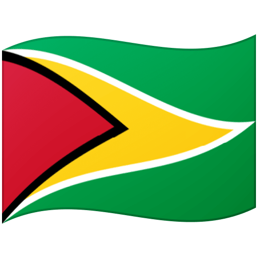 Google design of the flag: Guyana emoji verson:Noto Color Emoji 15.0