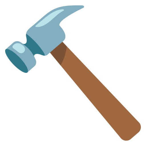 Google design of the hammer emoji verson:Noto Color Emoji 15.0