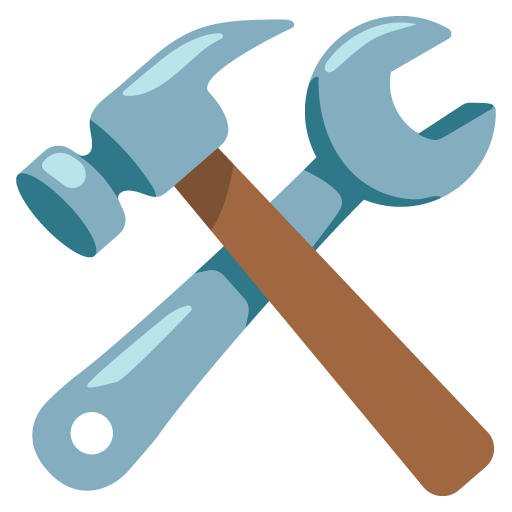 Google design of the hammer and wrench emoji verson:Noto Color Emoji 15.0
