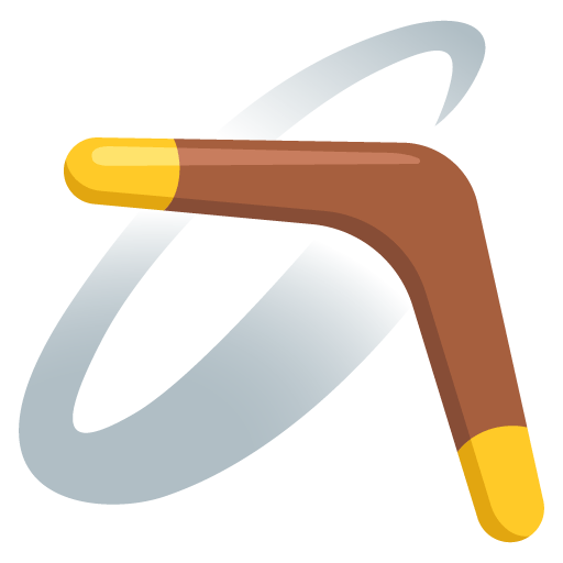 Google design of the boomerang emoji verson:Noto Color Emoji 15.0