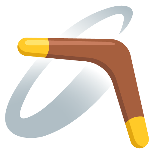 Google Google design of the boomerang emoji verson:Noto Color Emoji 15.0