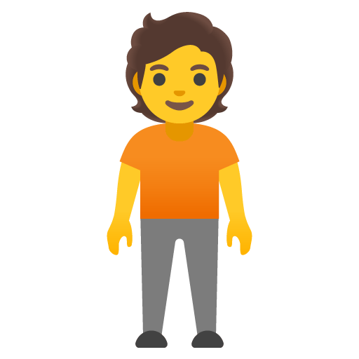 Google design of the person standing emoji verson:Noto Color Emoji 15.0