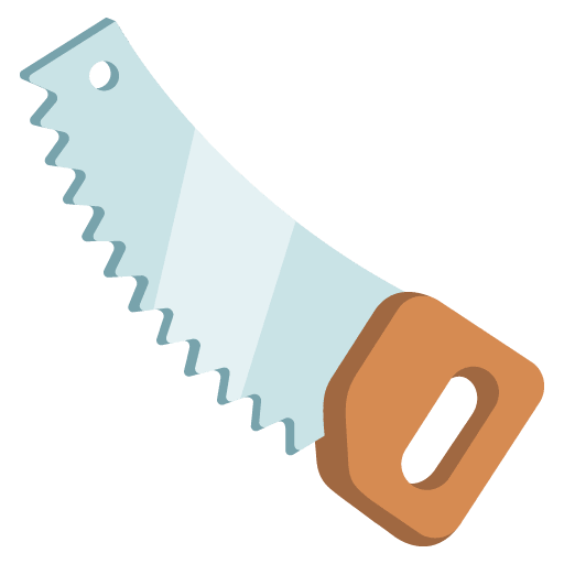 Google design of the carpentry saw emoji verson:Noto Color Emoji 15.0
