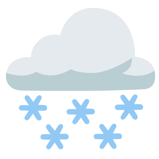 Google design of the cloud with snow emoji verson:Noto Color Emoji 15.0