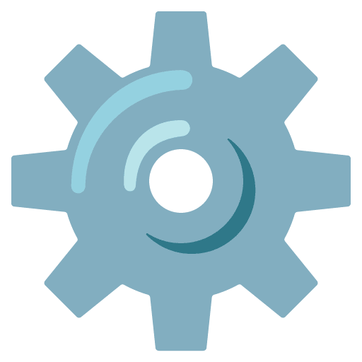 Google design of the gear emoji verson:Noto Color Emoji 15.0