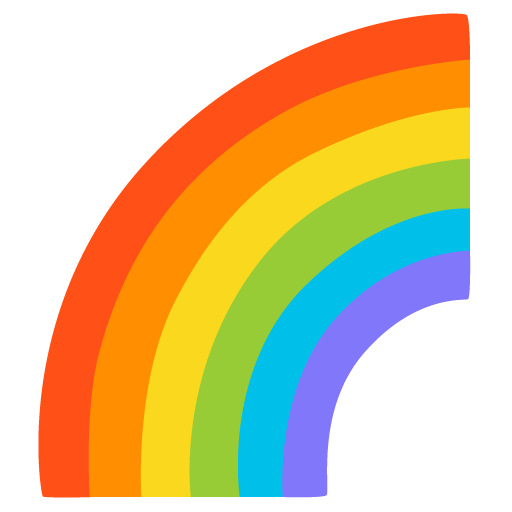 Google design of the rainbow emoji verson:Noto Color Emoji 15.0