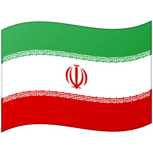 Google design of the flag: Iran emoji verson:Noto Color Emoji 15.0