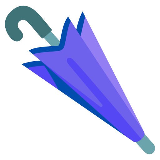 Google design of the closed umbrella emoji verson:Noto Color Emoji 15.0