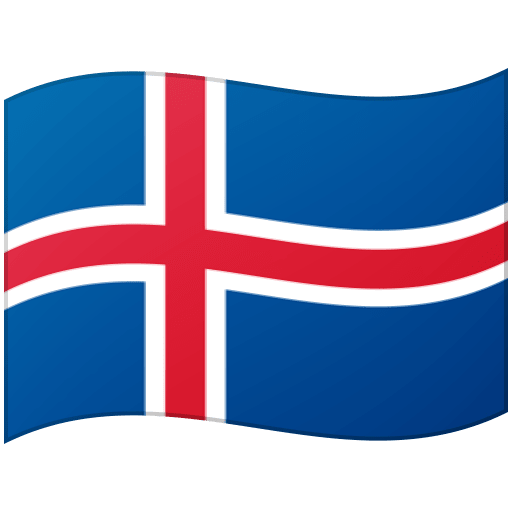 Google design of the flag: Iceland emoji verson:Noto Color Emoji 15.0