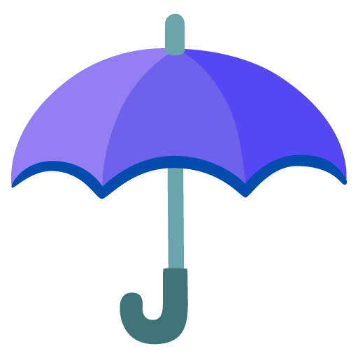Google design of the umbrella emoji verson:Noto Color Emoji 15.0