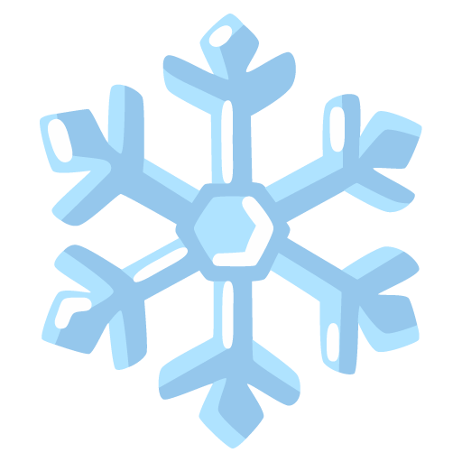 Google design of the snowflake emoji verson:Noto Color Emoji 15.0