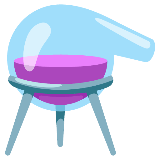 Google design of the alembic emoji verson:Noto Color Emoji 15.0