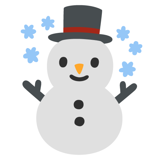 Google design of the snowman emoji verson:Noto Color Emoji 15.0