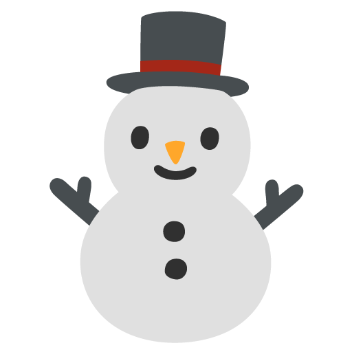 Google design of the snowman without snow emoji verson:Noto Color Emoji 15.0