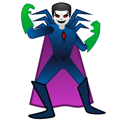 Google design of the man supervillain emoji verson:Noto Color Emoji 15.0