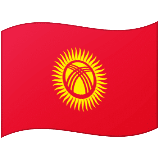 Google design of the flag: Kyrgyzstan emoji verson:Noto Color Emoji 15.0