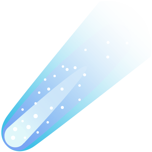 Google design of the comet emoji verson:Noto Color Emoji 15.0