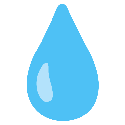 Google design of the droplet emoji verson:Noto Color Emoji 15.0