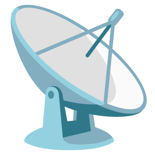 Google design of the satellite antenna emoji verson:Noto Color Emoji 15.0