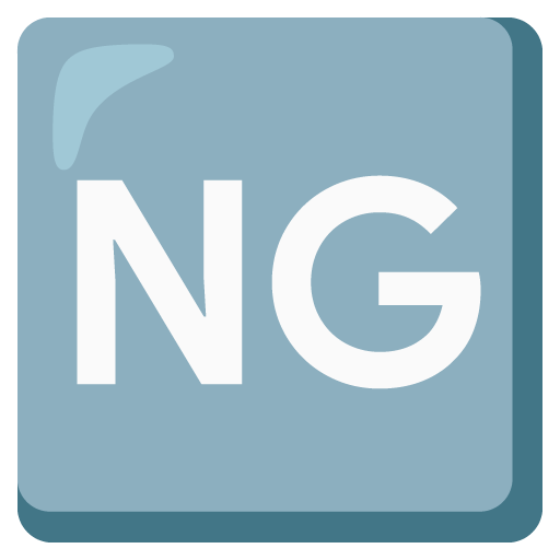 Google design of the NG button emoji verson:Noto Color Emoji 15.0