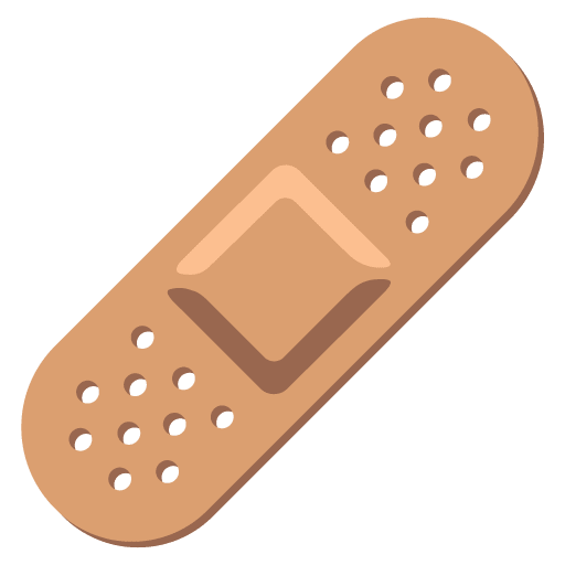Google design of the adhesive bandage emoji verson:Noto Color Emoji 15.0