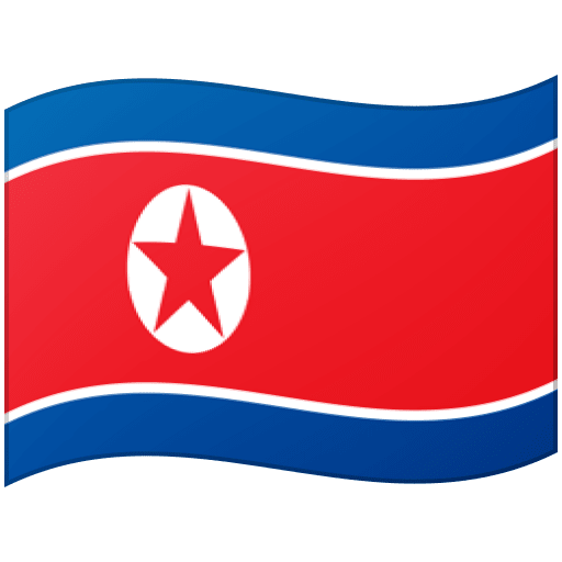 Google design of the flag: North Korea emoji verson:Noto Color Emoji 15.0