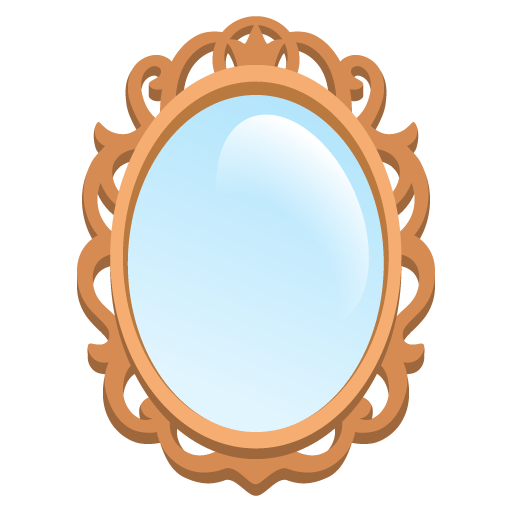 Google design of the mirror emoji verson:Noto Color Emoji 15.0