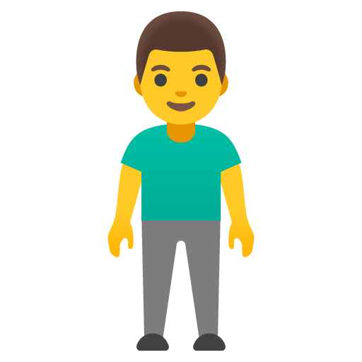 Google design of the man standing emoji verson:Noto Color Emoji 15.0