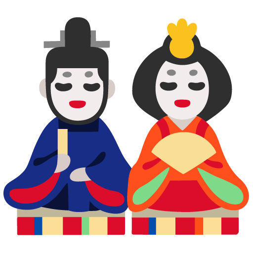 Google design of the Japanese dolls emoji verson:Noto Color Emoji 15.0