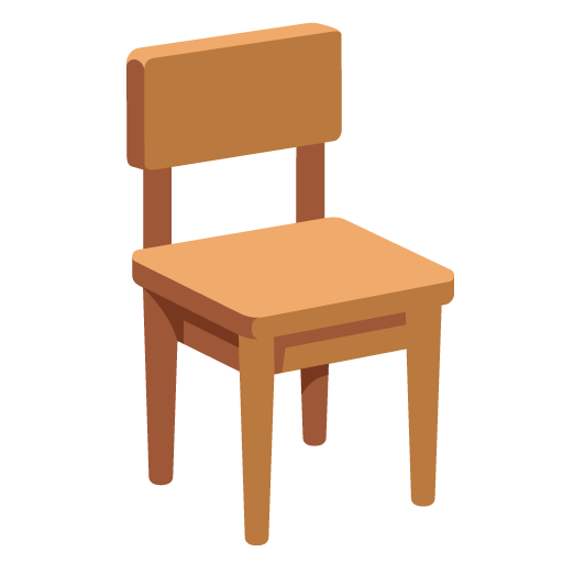 Google design of the chair emoji verson:Noto Color Emoji 15.0
