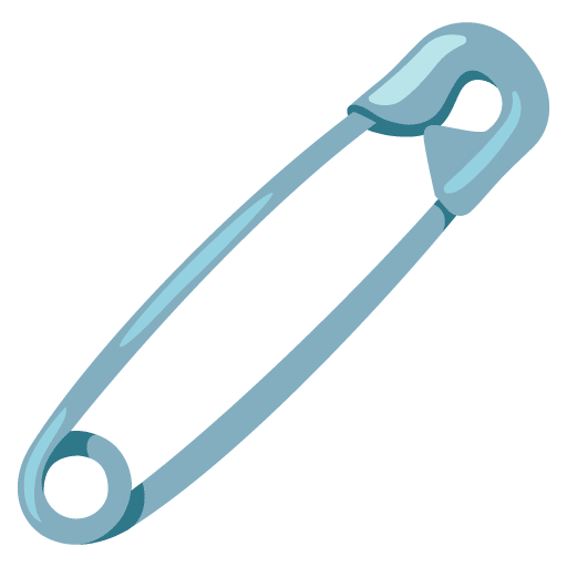 Google design of the safety pin emoji verson:Noto Color Emoji 15.0