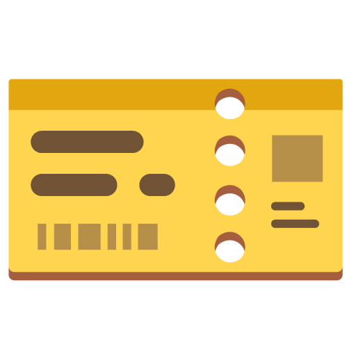 Google design of the ticket emoji verson:Noto Color Emoji 15.0