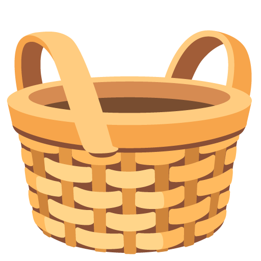Google design of the basket emoji verson:Noto Color Emoji 15.0
