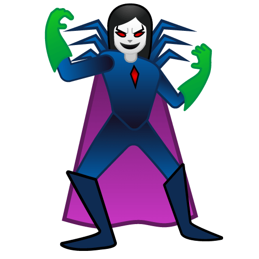 Google design of the woman supervillain emoji verson:Noto Color Emoji 15.0