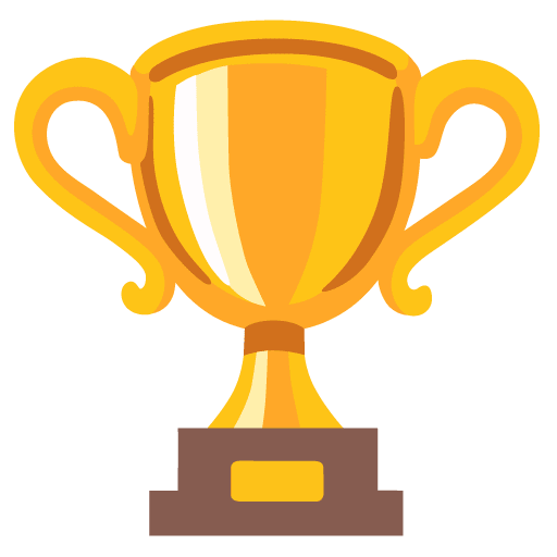 Google design of the trophy emoji verson:Noto Color Emoji 15.0